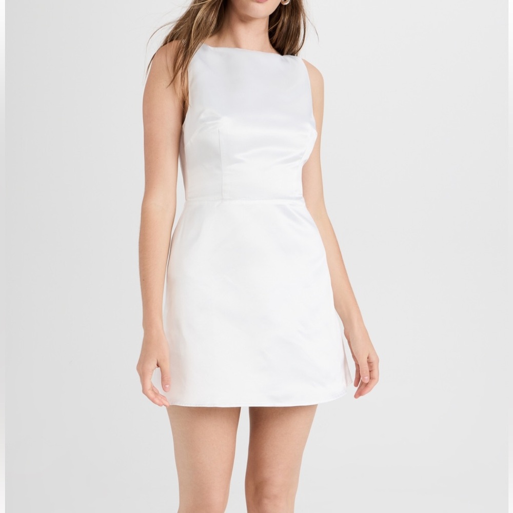 Reformation | White satin dress